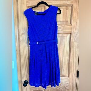 Alfani blue lace dress